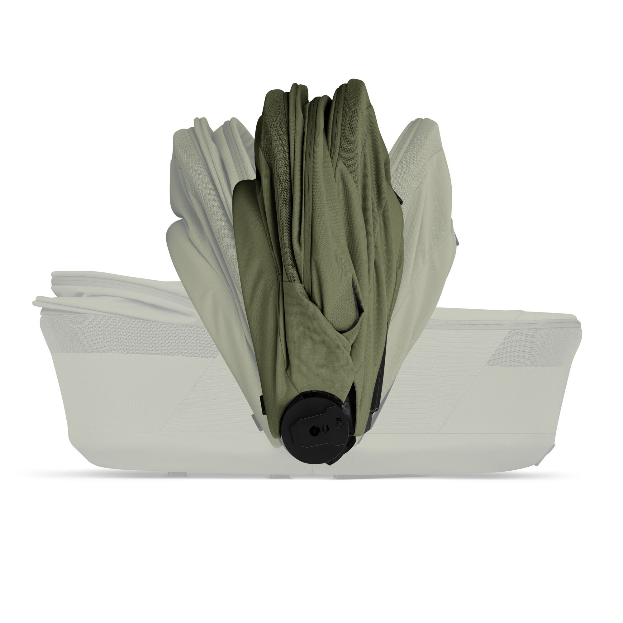 CYBEX Balios S Lux with Fold Cot - Moss Green (Taupe Frame) in Moss Green (Taupe Frame) large-cybex-seu image number 3