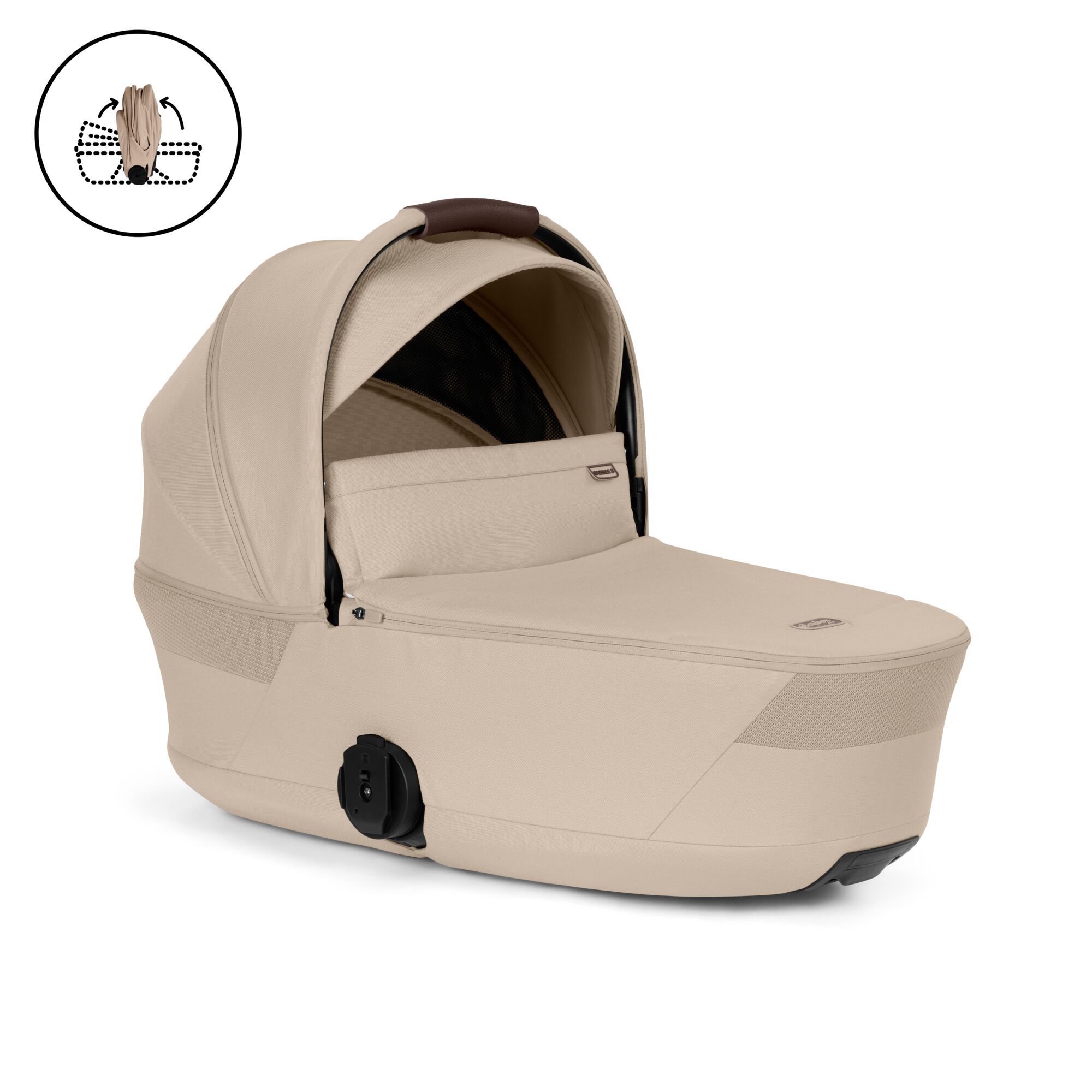 CYBEX Gazelle Fold Cot - Almond Beige in Almond Beige large-cybex-us