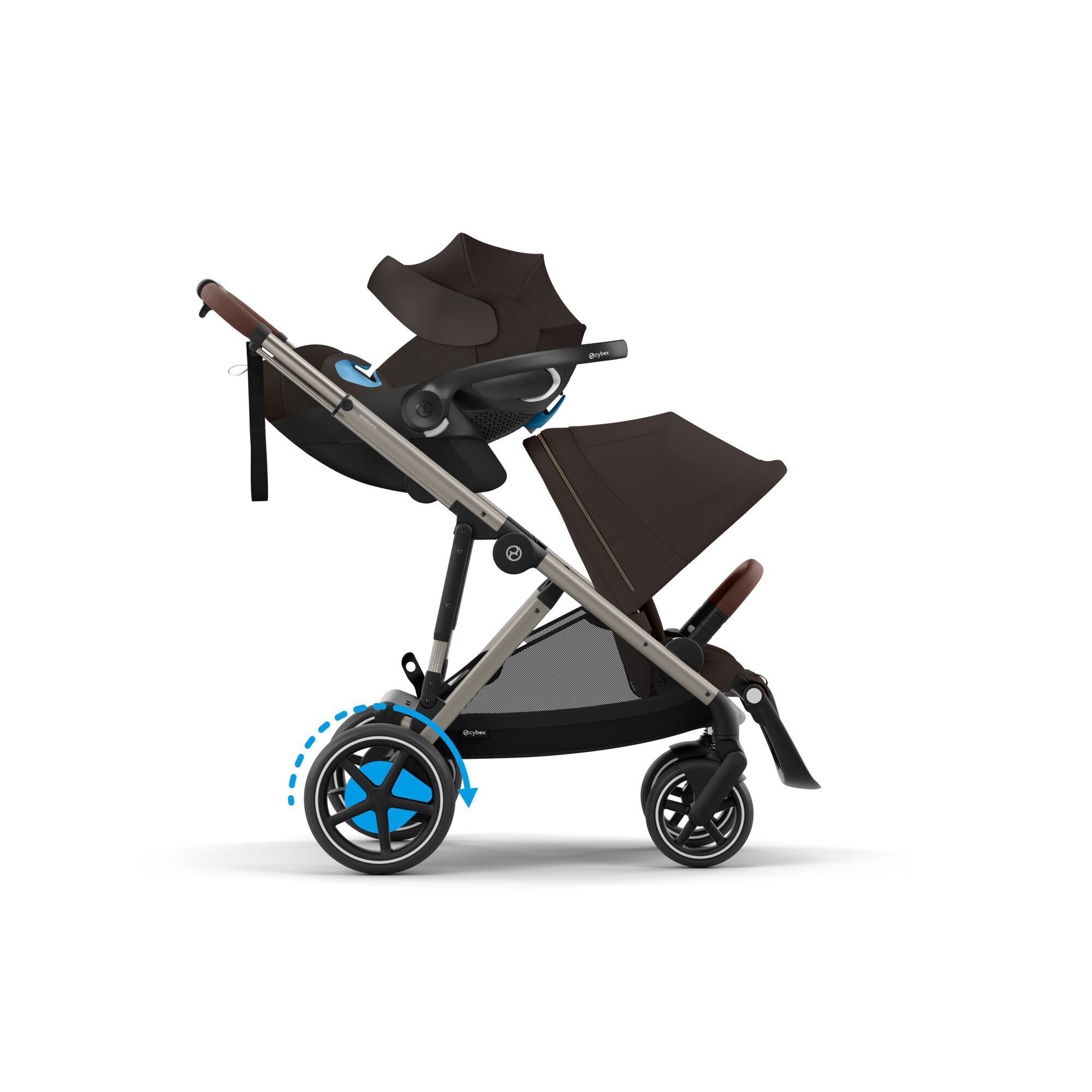 CYBEX e-Gazelle S - Chocolate Brown (Taupe Frame) in Chocolate Brown (Taupe Frame) large-cybex-us image number 5