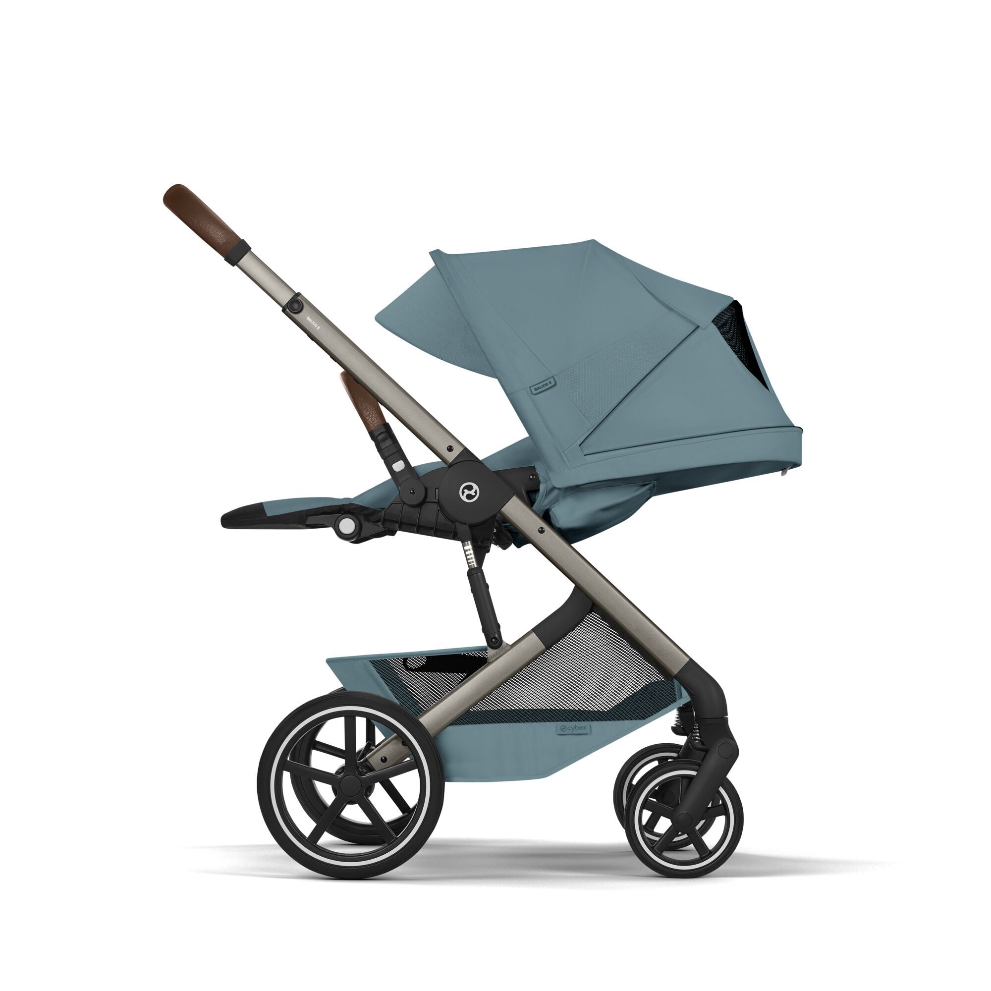 CYBEX Balios S Lux with Fold Cot - Stormy Blue (Taupe Frame) in Stormy Blue (Taupe Frame) large-cybex-seu image number 8
