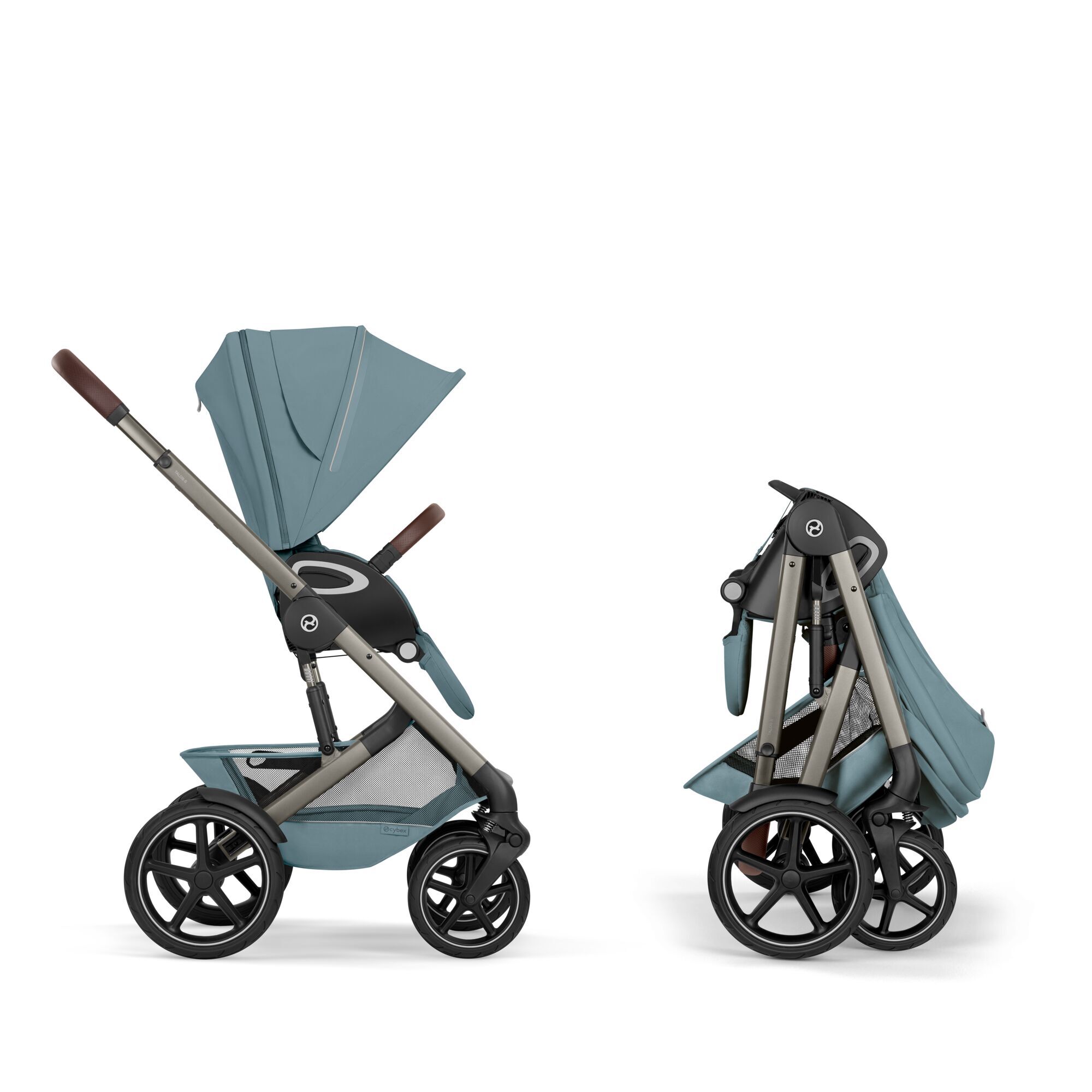 CYBEX Talos S Lux with Fold Cot - Stormy Blue (Taupe Frame) in Stormy Blue (Taupe Frame) large-cybex-gb image number 10