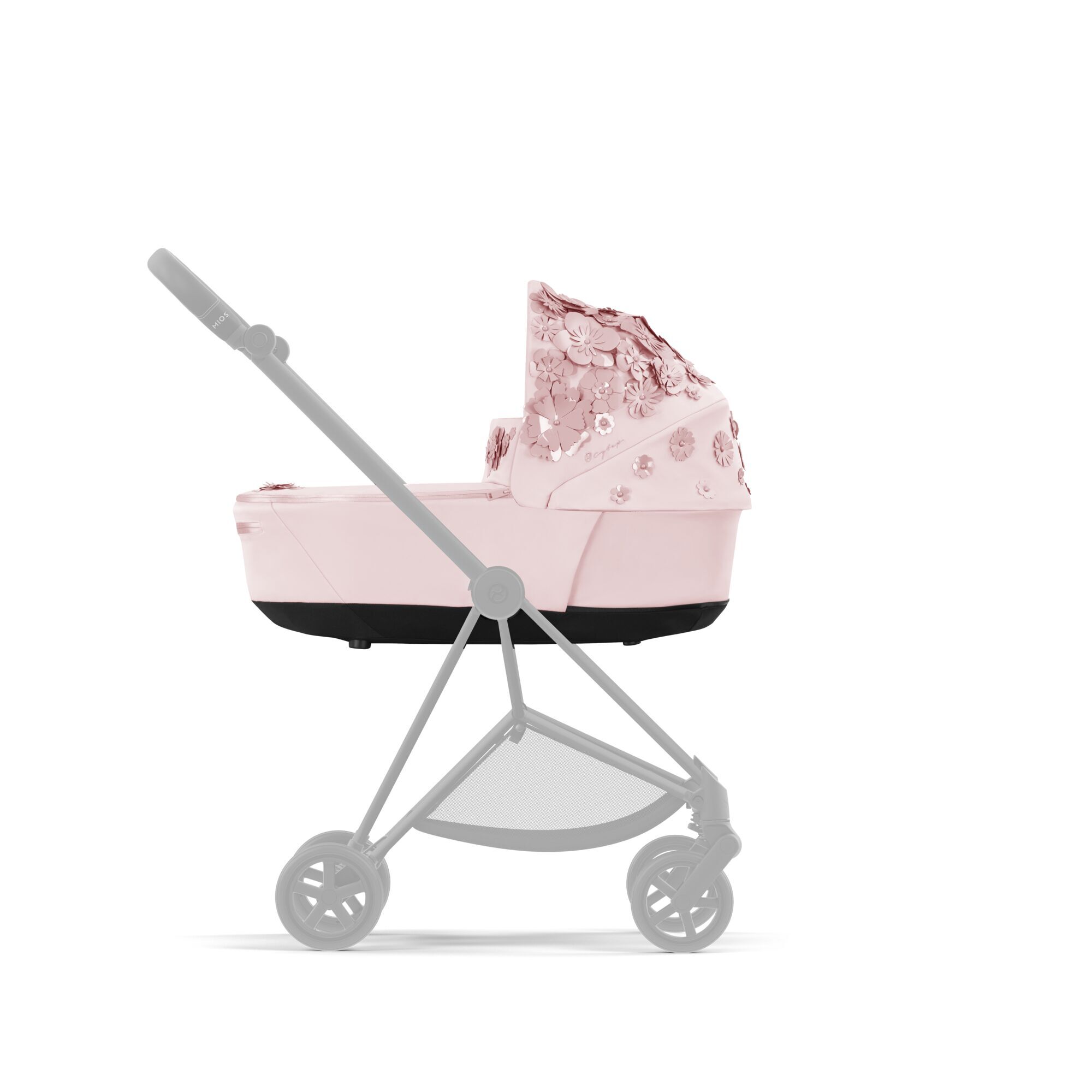 Mios Lux Carry Cot - Pale Blush - Image 3
