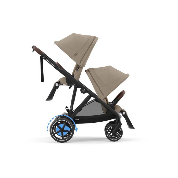 Image shows the combination of several products, sold separately. image number 5 CYBEX e-Gazelle S - Almond Beige (Black Frame) in Almond Beige (Black Frame) large-cybex-us image number 5