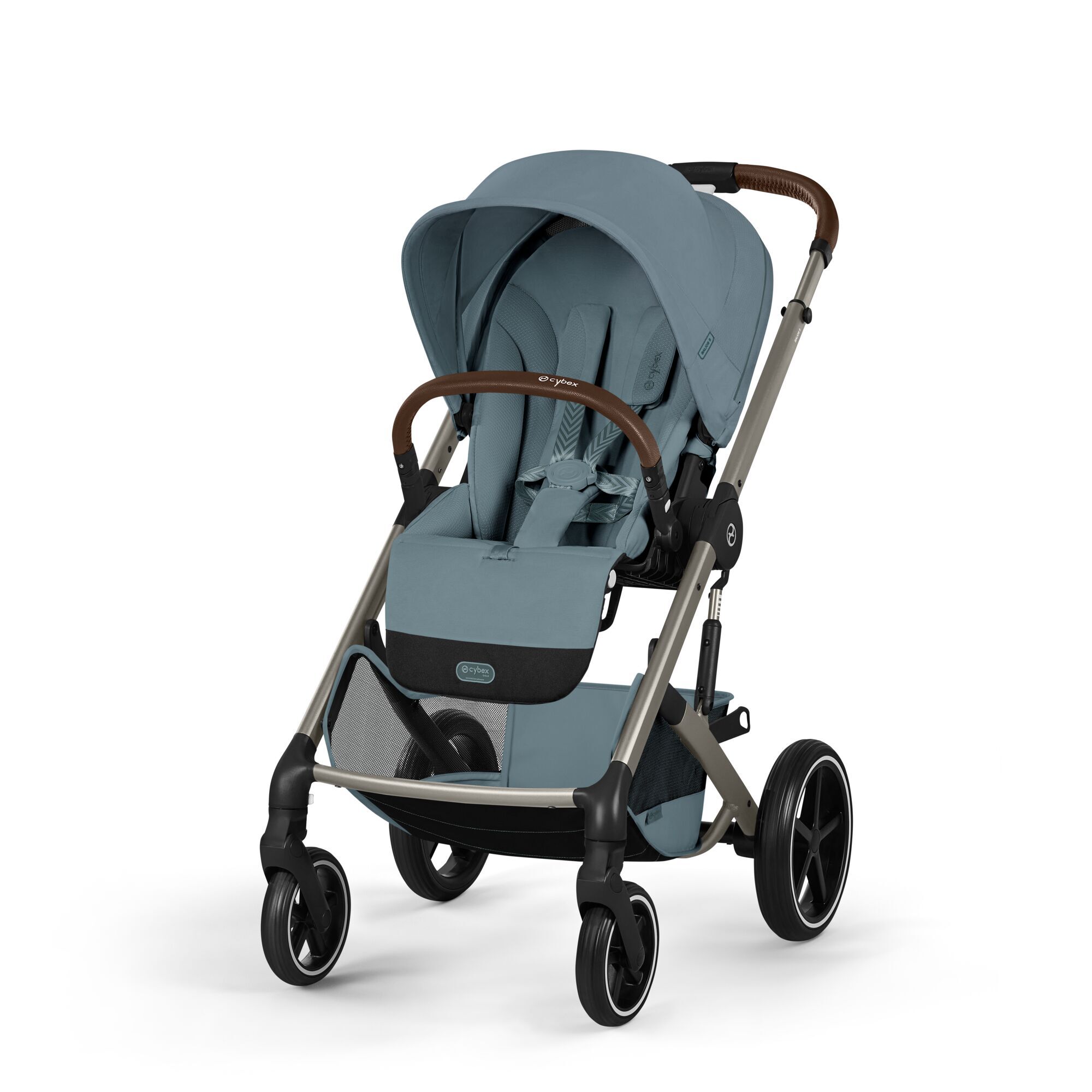 CYBEX Balios S Lux with Fold Cot - Stormy Blue (Taupe Frame) in Stormy Blue (Taupe Frame) large-cybex-seu image number 5
