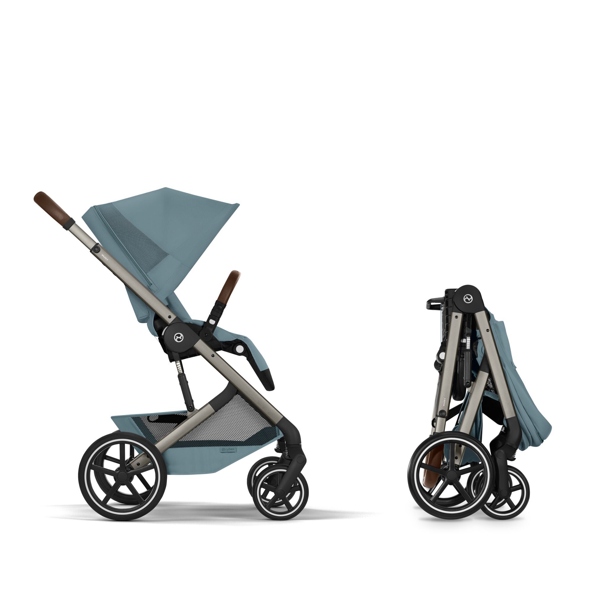 CYBEX Balios S Lux with Fold Cot - Stormy Blue (Taupe Frame) in Stormy Blue (Taupe Frame) large-cybex-seu image number 9
