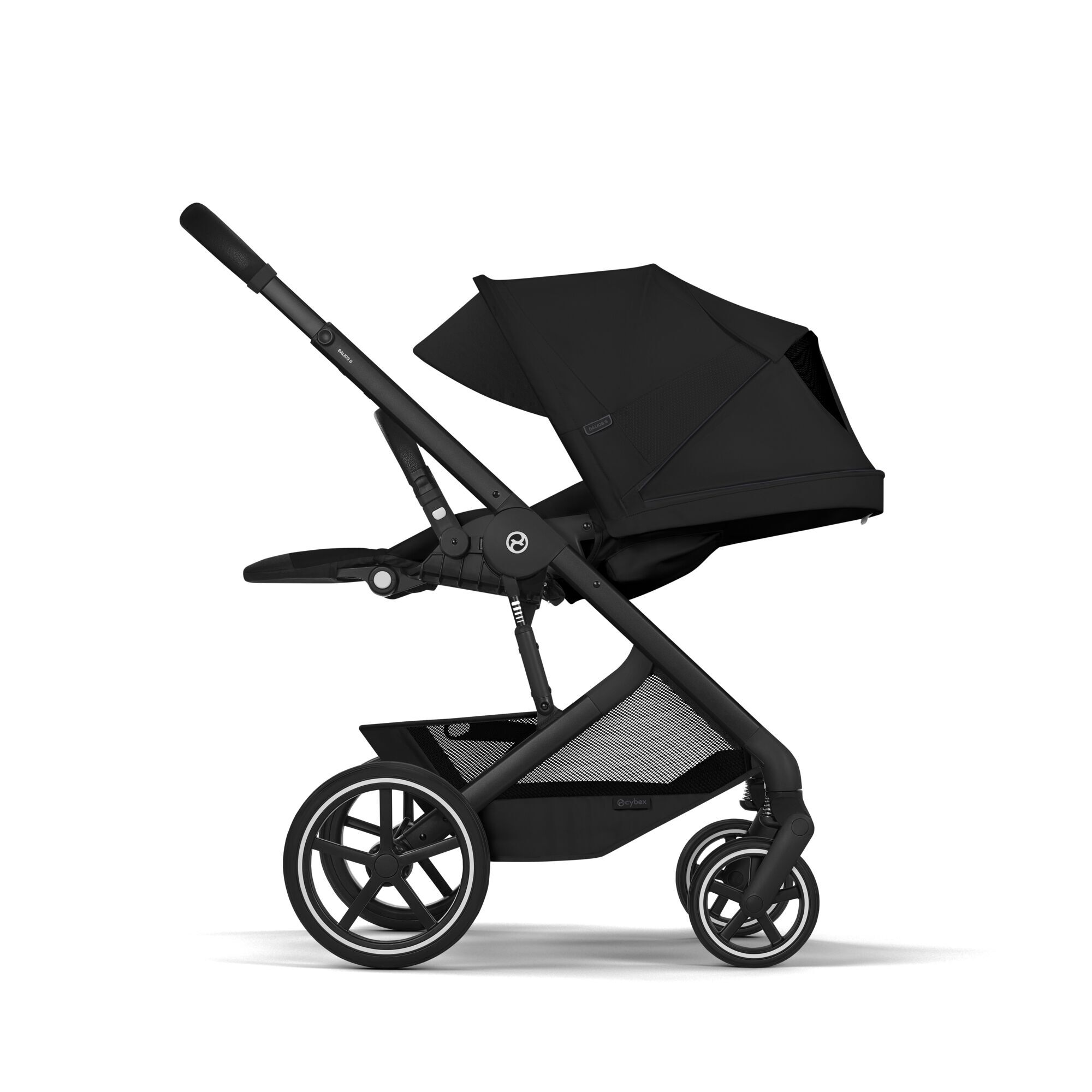 CYBEX Balios S Lux with Fold Cot - Moon Black (Black Frame) in Moon Black (Black Frame) large-cybex-seu image number 8