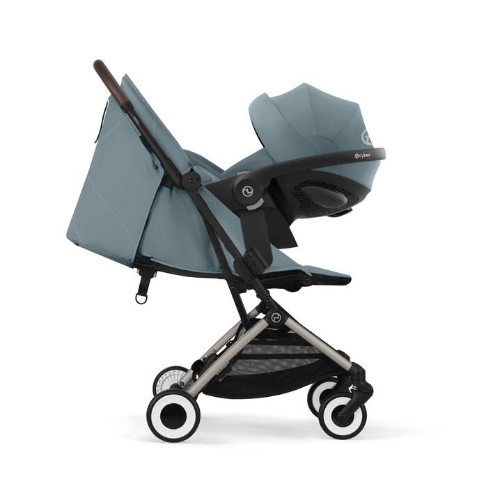 De afbeelding toont de combinatie van verschillende producten, die afzonderlijk worden verkocht. afbeelding nummer 5 CYBEX Orfeo - Stormy Blue in Stormy Blue large-cybex-neu afbeelding nummer 5