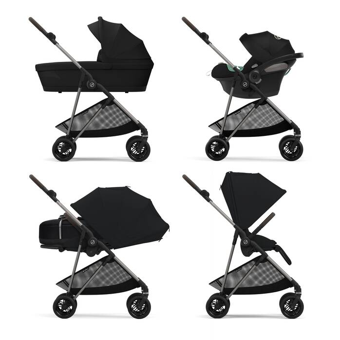 L'immagine mostra la combinazione di diversi prodotti, venduti separatamente. numero immagine 8 CYBEX Melio 2023 - Moon Black in Moon Black large-cybex-neu numero immagine 8