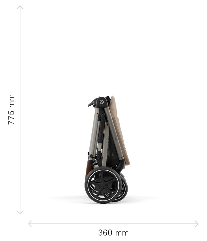 Dimensions – Folded (most compact)